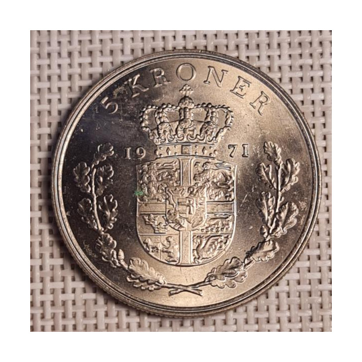 Denmark 5 Kroner 1971 KM-853 UNC