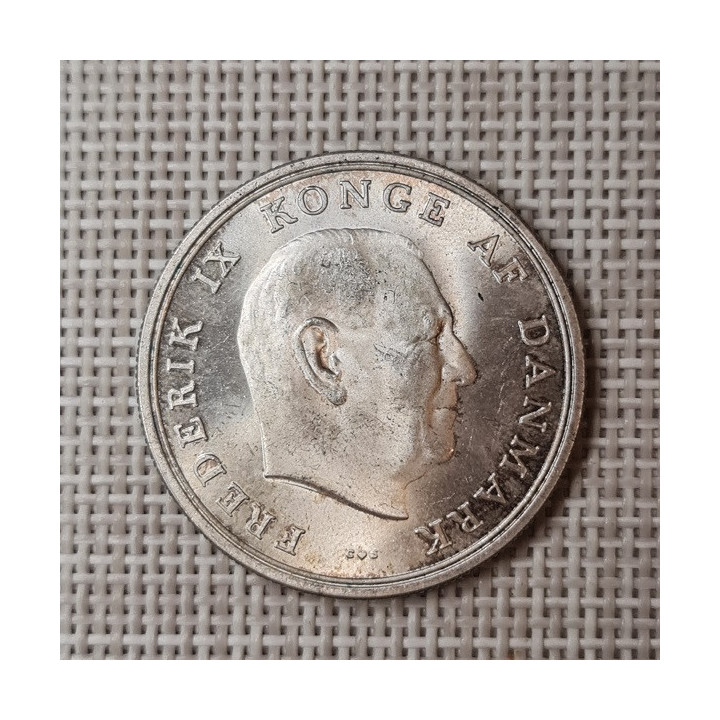 Denmark 5 Kroner 1964 "Wedding" KM-854 AU/UNC