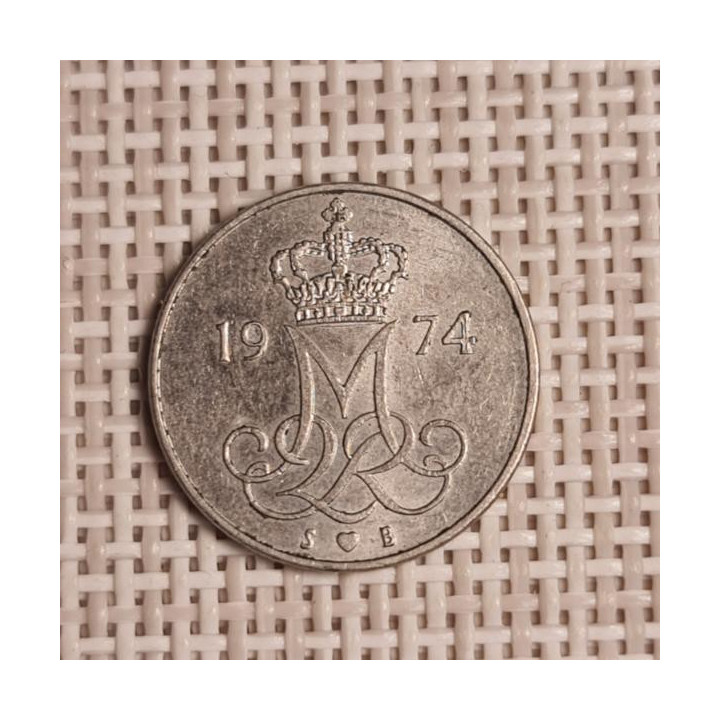 Denmark 10 Øre 1974 KM-860 VF