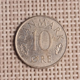 Denmark 10 Øre 1982 KM-860 VF