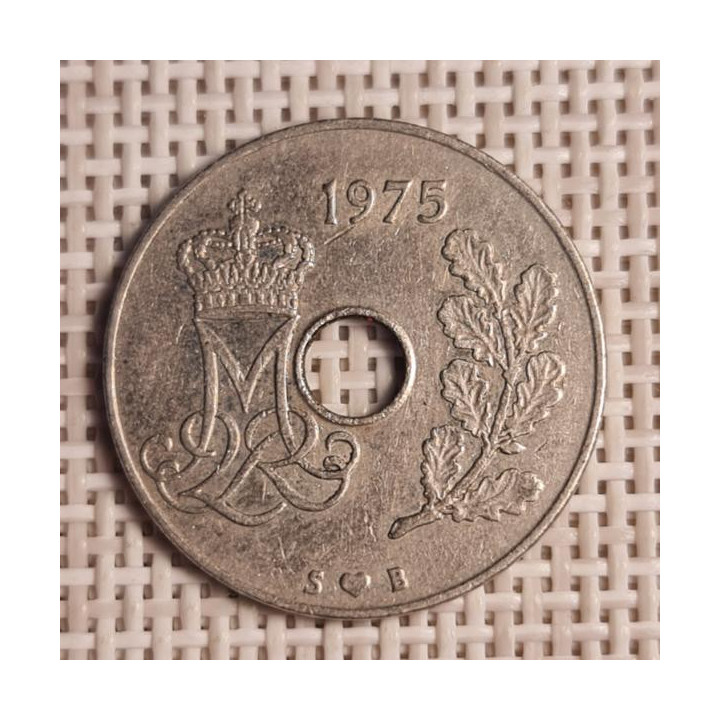 Denmark 25 Øre 1975 KM-861 VF