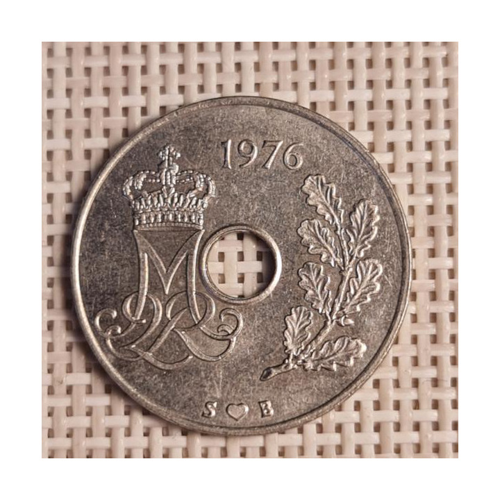 Denmark 25 Øre 1976 KM-861 VF