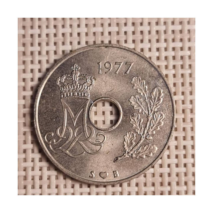 Denmark 25 Øre 1977 KM-861 VF