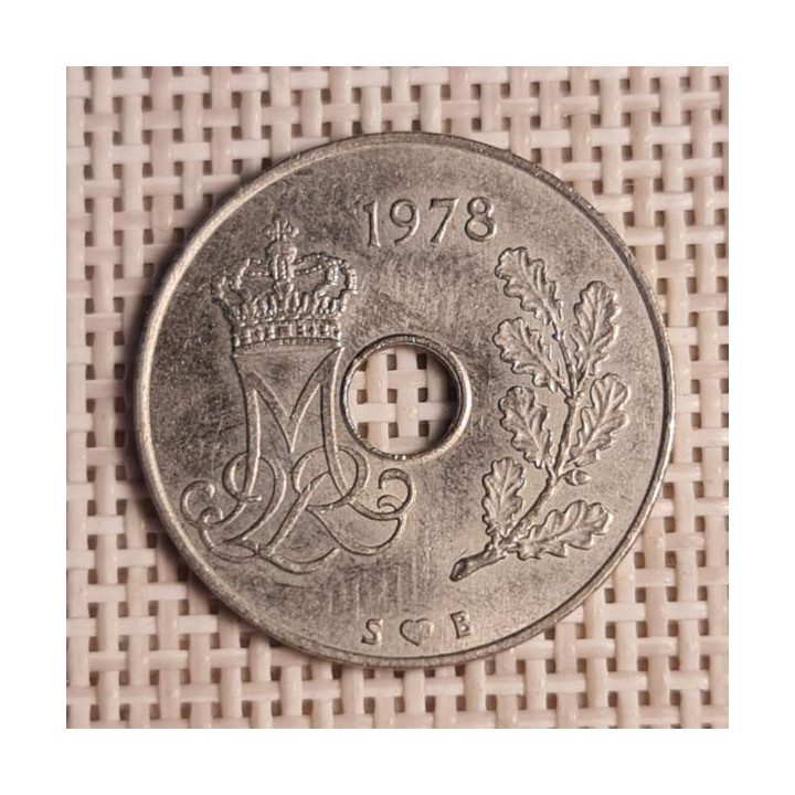 Denmark 25 Øre 1978 KM-861 VF