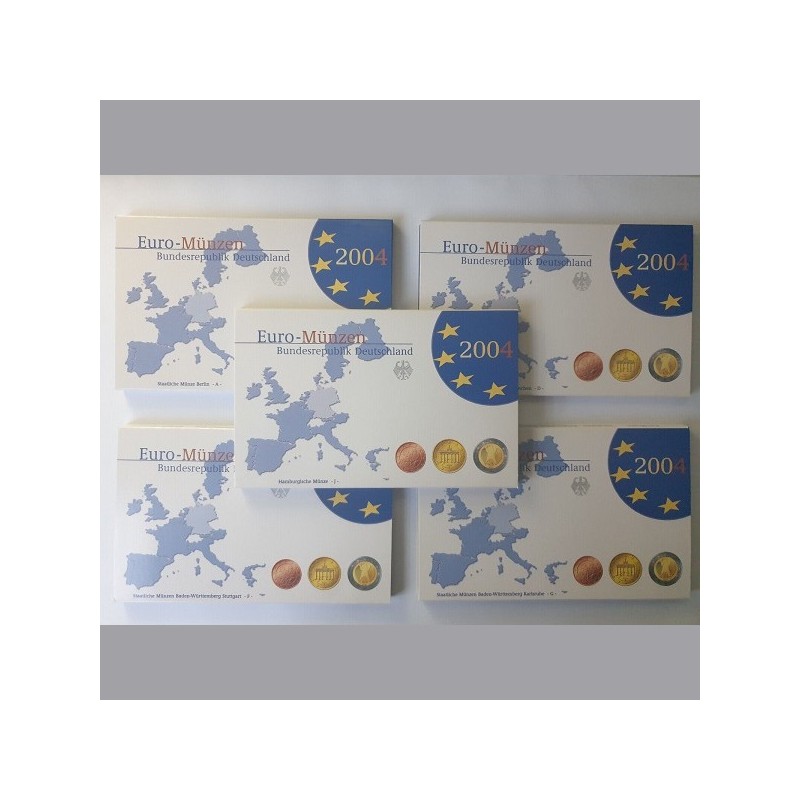 Germany Euro Set (5 x 3,88€) 2004 ADFGJ Proof