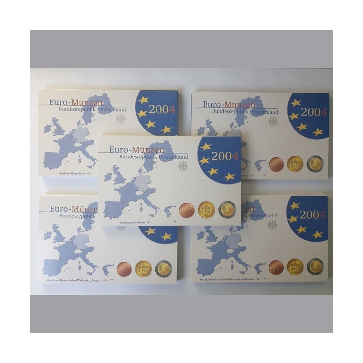 Germany Euro Set (5 x 3,88€) 2004 ADFGJ Proof