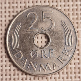 Denmark 25 Øre 1982 KM-861 VF