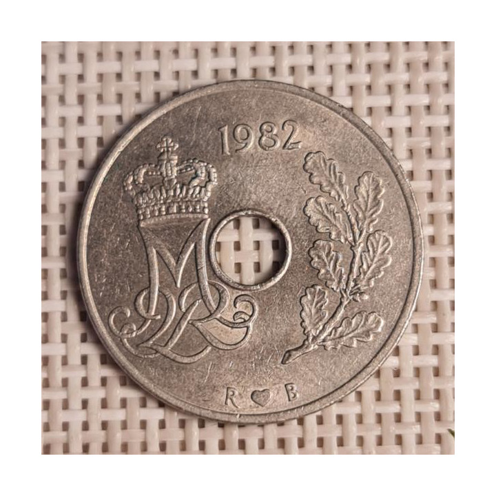 Denmark 25 Øre 1982 KM-861 VF