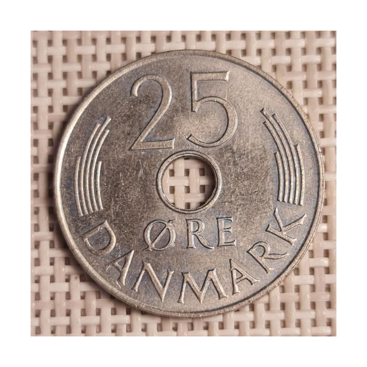 Denmark 25 Øre 1984 KM-861 VF