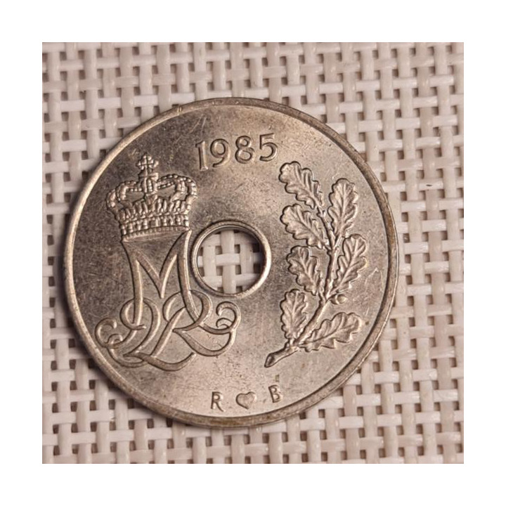 Denmark 25 Øre 1985 KM-861 VF