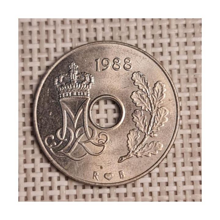 Denmark 25 Øre 1988 KM-861 VF