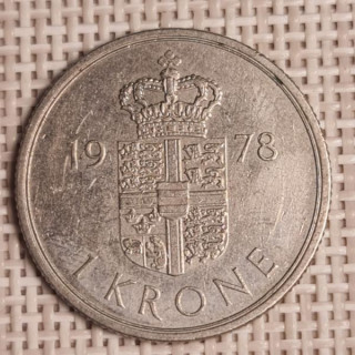 Denmark 1 Krone 1978 KM-862 VF