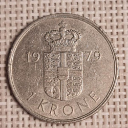 Denmark 1 Krone 1979 KM-862 VF