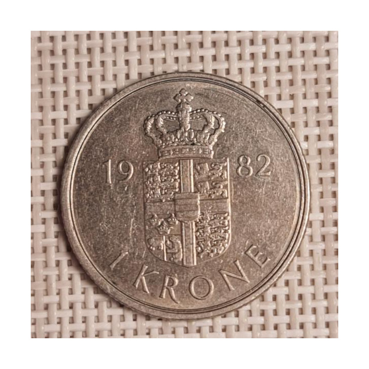 Denmark 1 Krone 1982 KM-862 VF