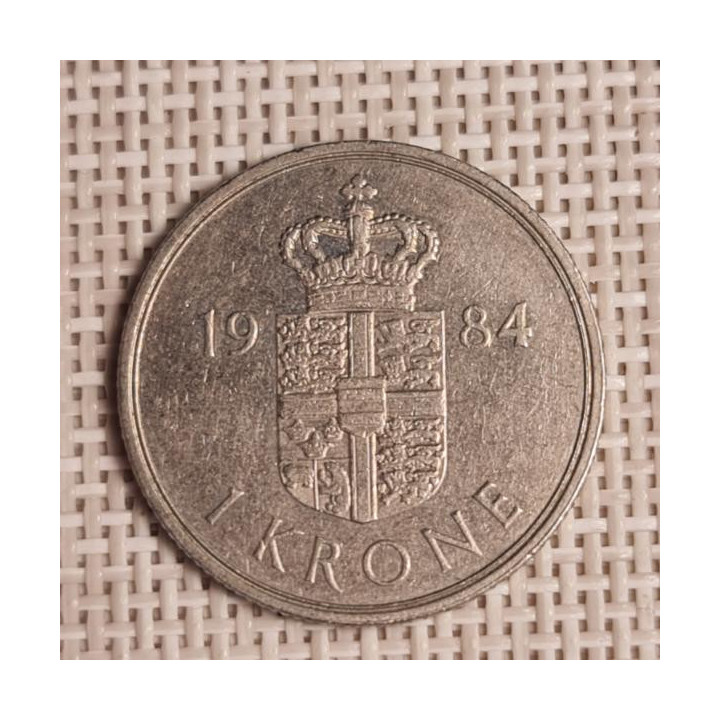 Denmark 1 Krone 1984 KM-862 VF