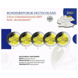 Germany Official 2 Euro Set 2007 Proof