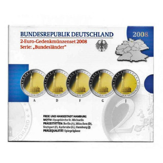 Germany Official 2 Euro Set 2008 Proof