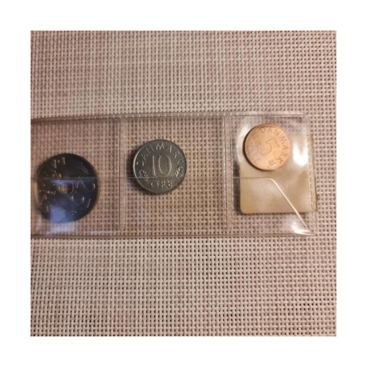 Denmark 5 Coin Set (5 Øre - 5 Kroner) 1974 UNC