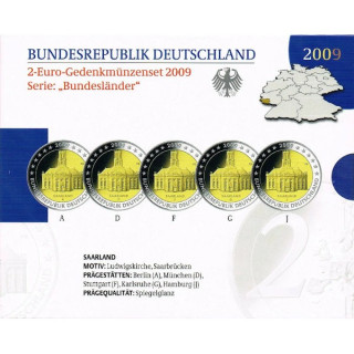 Germany Official 2 Euro Set 2009 Proof