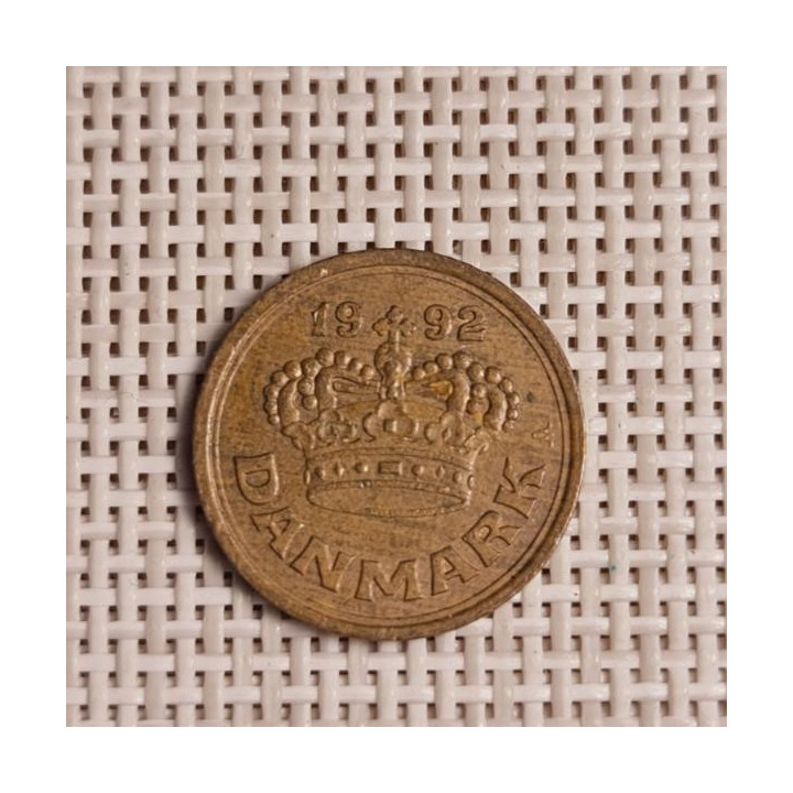 Denmark 25 Øre 1992 KM-868 VF/XF