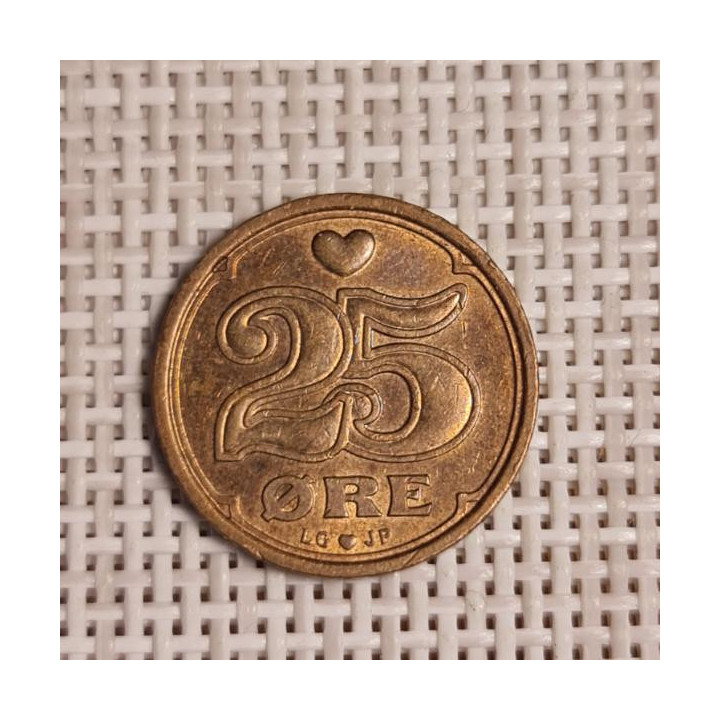 Denmark 25 Øre 2000 KM-868 VF/XF