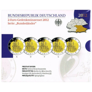 Germany Official 2 Euro Set 2012 Proof