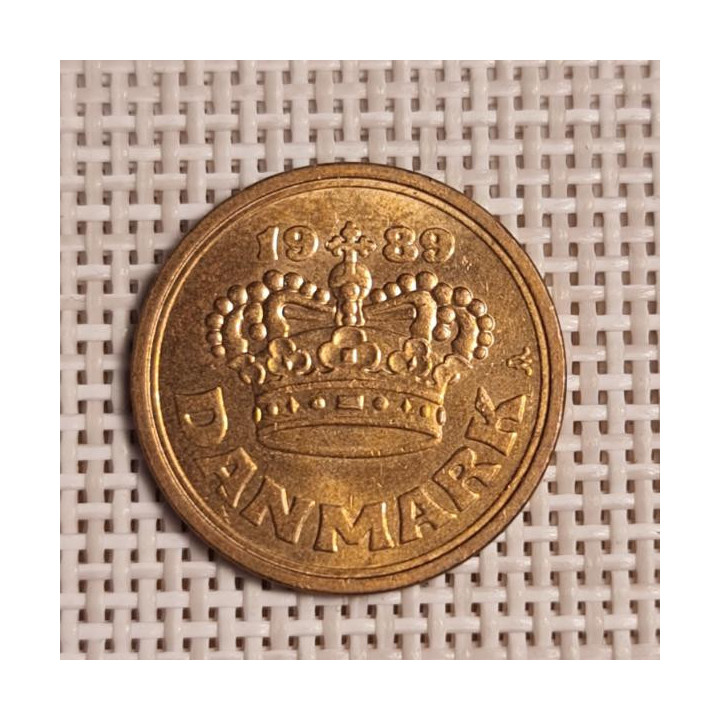 Denmark 50 Øre 1989 KM-866 VF/XF