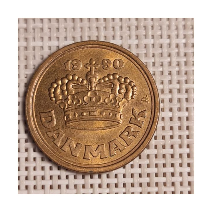 Denmark 50 Øre 1990 KM-866 VF/XF