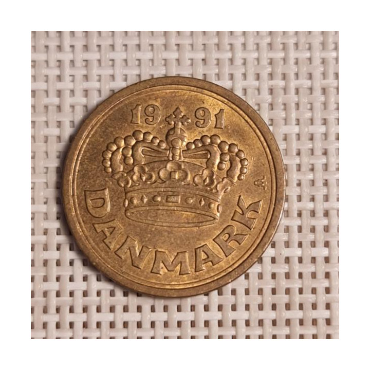 Denmark 50 Øre 1991 KM-866 VF/XF