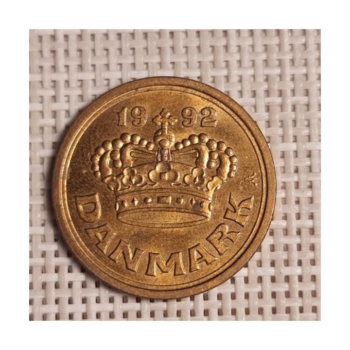 Denmark 50 Øre 1992 KM-866 VF/XF