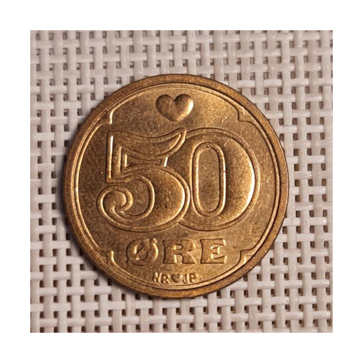 Denmark 50 Øre 1997 KM-866 VF/XF
