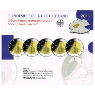 Germany Official 2 Euro Set 2015 Proof