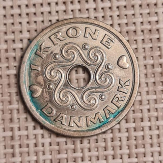 Denmark 1 Krone 1992 KM-873 VF/XF