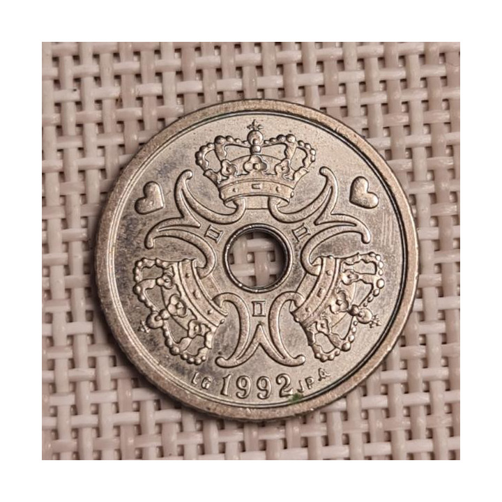 Denmark 1 Krone 1992 KM-873 VF/XF