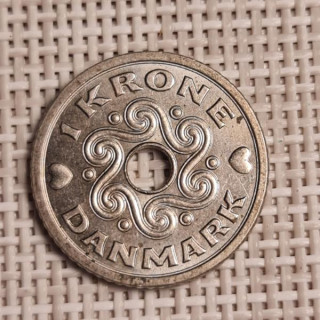 Denmark 1 Krone 1994 KM-873 VF/XF