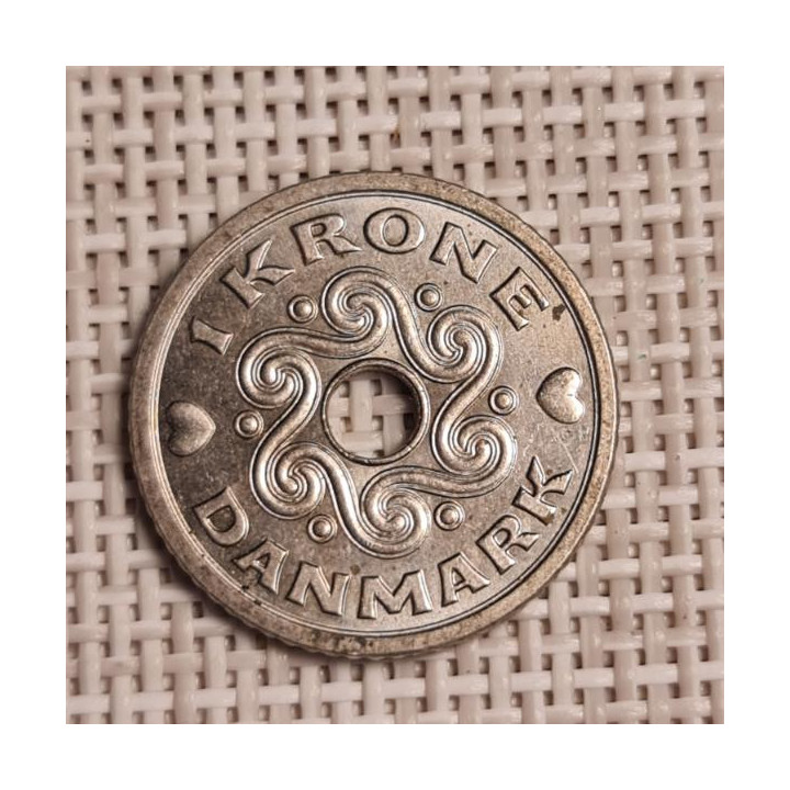 Denmark 1 Krone 1994 KM-873 VF/XF