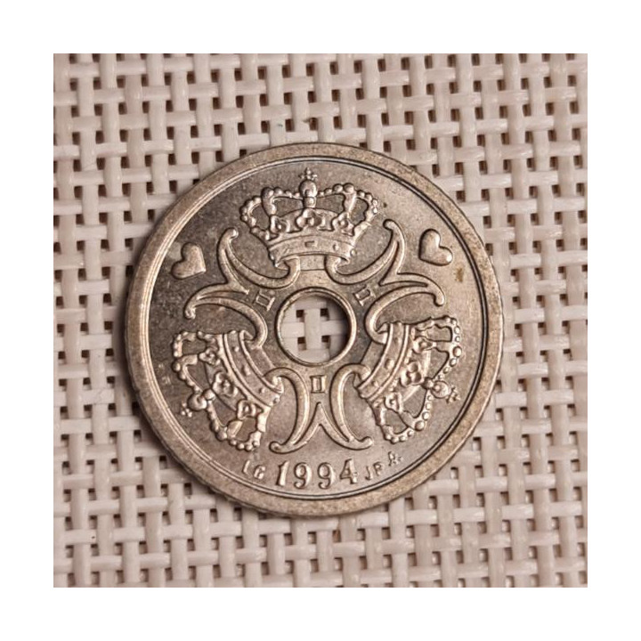Denmark 1 Krone 1994 KM-873 VF/XF
