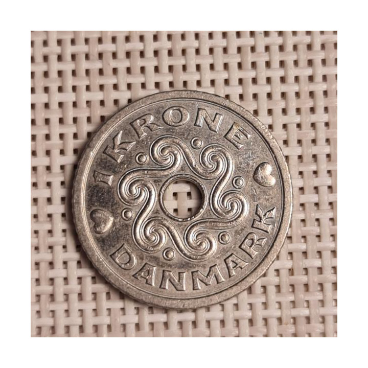 Denmark 1 Krone 1995 KM-873 VF/XF