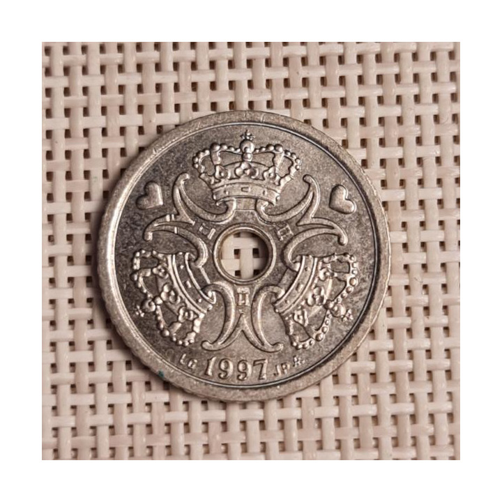 Denmark 1 Krone 1997 KM-873 VF/XF