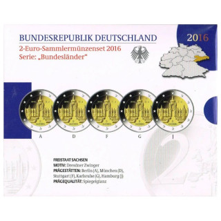 Germany Official 2 Euro Set 2016 Proof