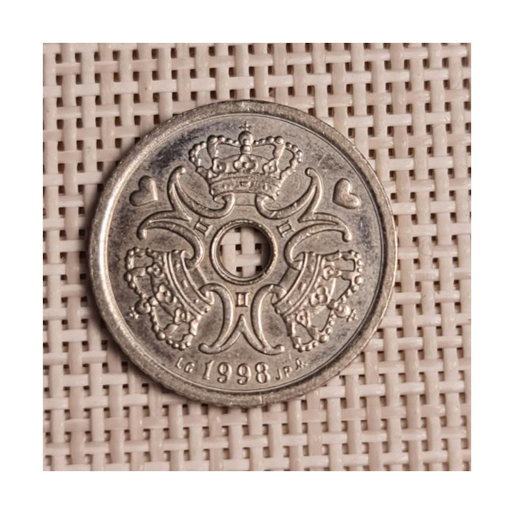 Denmark 1 Krone 1998 KM-873 VF/XF