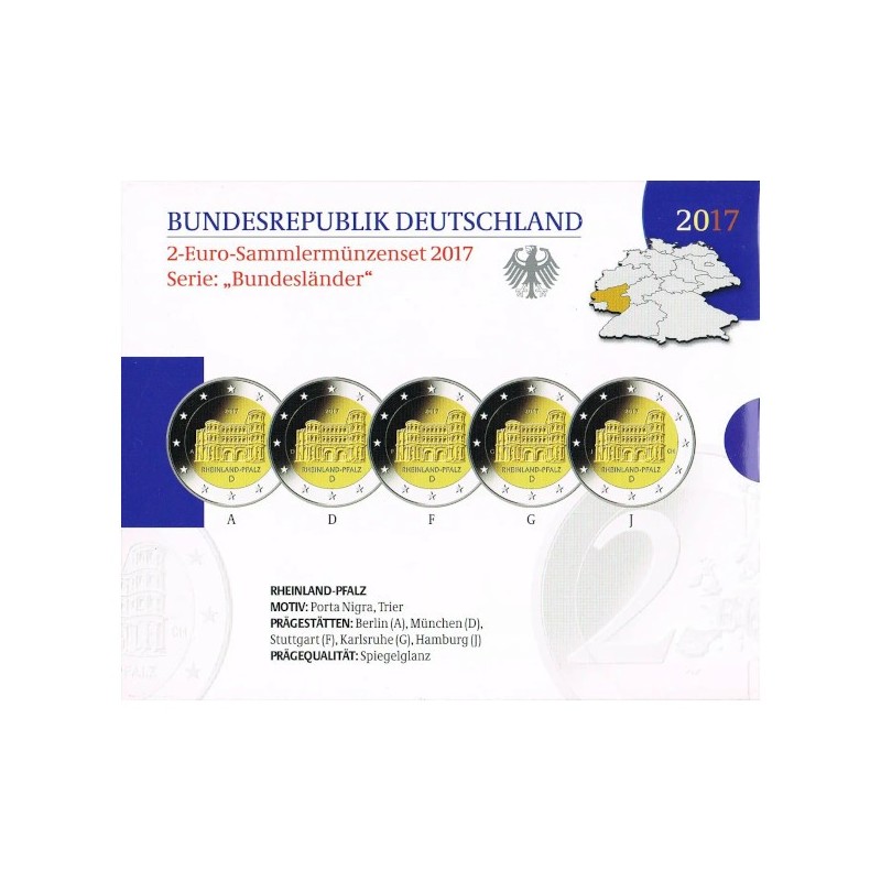 Germany Official 2 Euro Set 2017 Proof