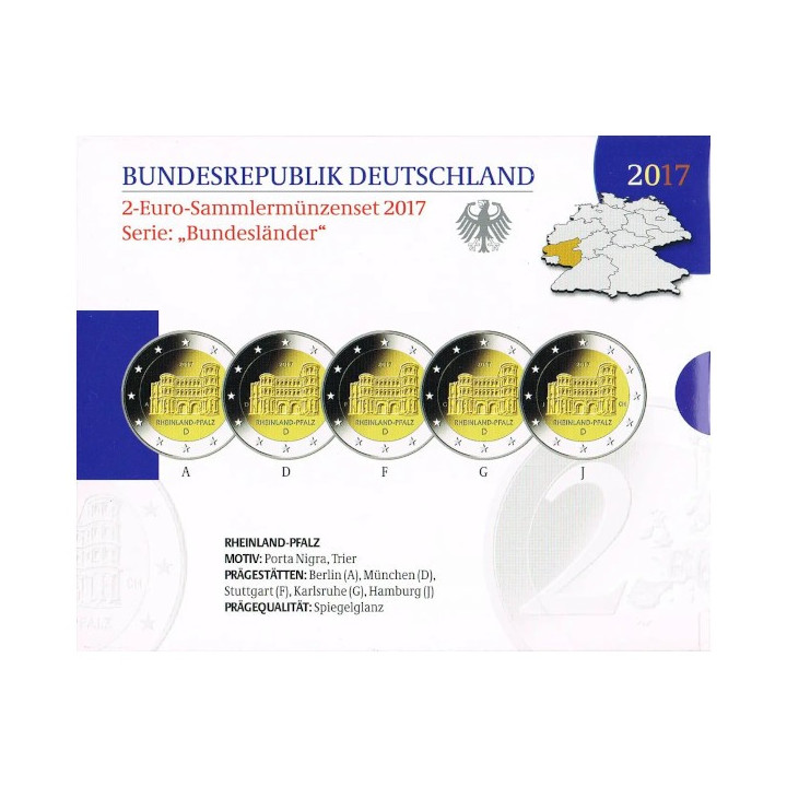 Germany Official 2 Euro Set 2017 Proof