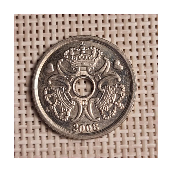 Denmark 1 Krone 2008 KM-873 VF/XF