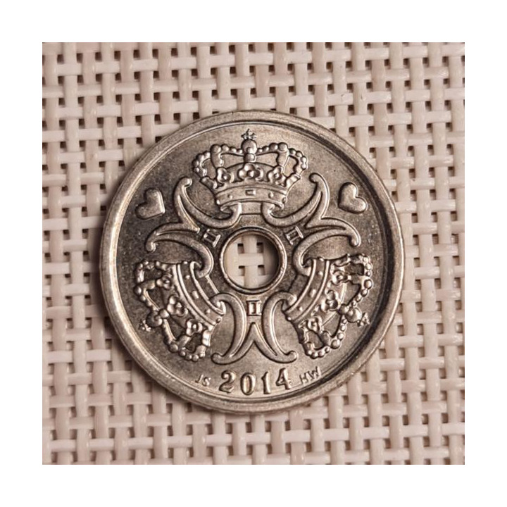 Denmark 1 Krone 2014 KM-873 VF/XF