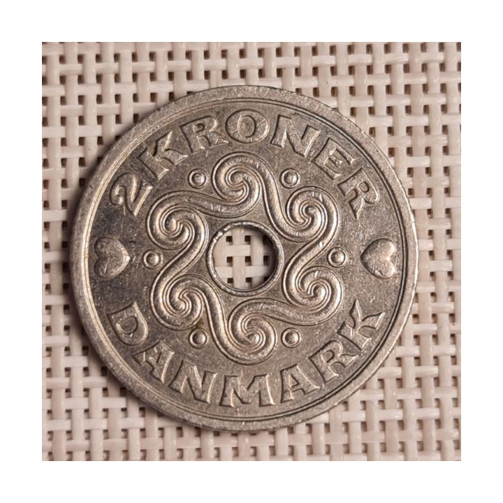 Denmark 2 Kroner 1992 KM-874 VF/XF