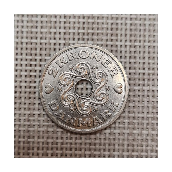 Denmark 2 Kroner 1997 KM-874 VF/XF