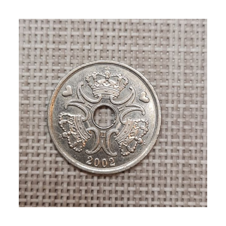 Denmark 2 Kroner 2002 KM-874 VF/XF