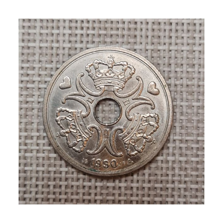Denmark 5 Kroner 1990 KM-869 VF/XF