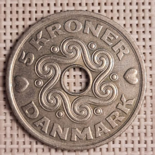 Denmark 5 Kroner 1997 KM-869 VF/XF